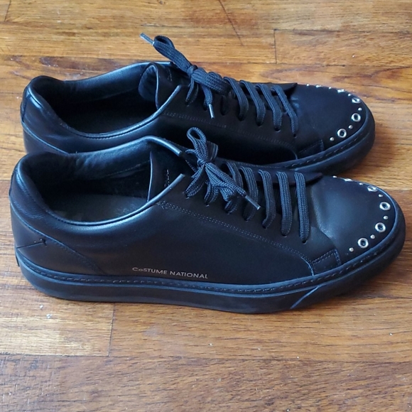 Costume National Men's Studded Leather Sneaker - Picture 2 of 9